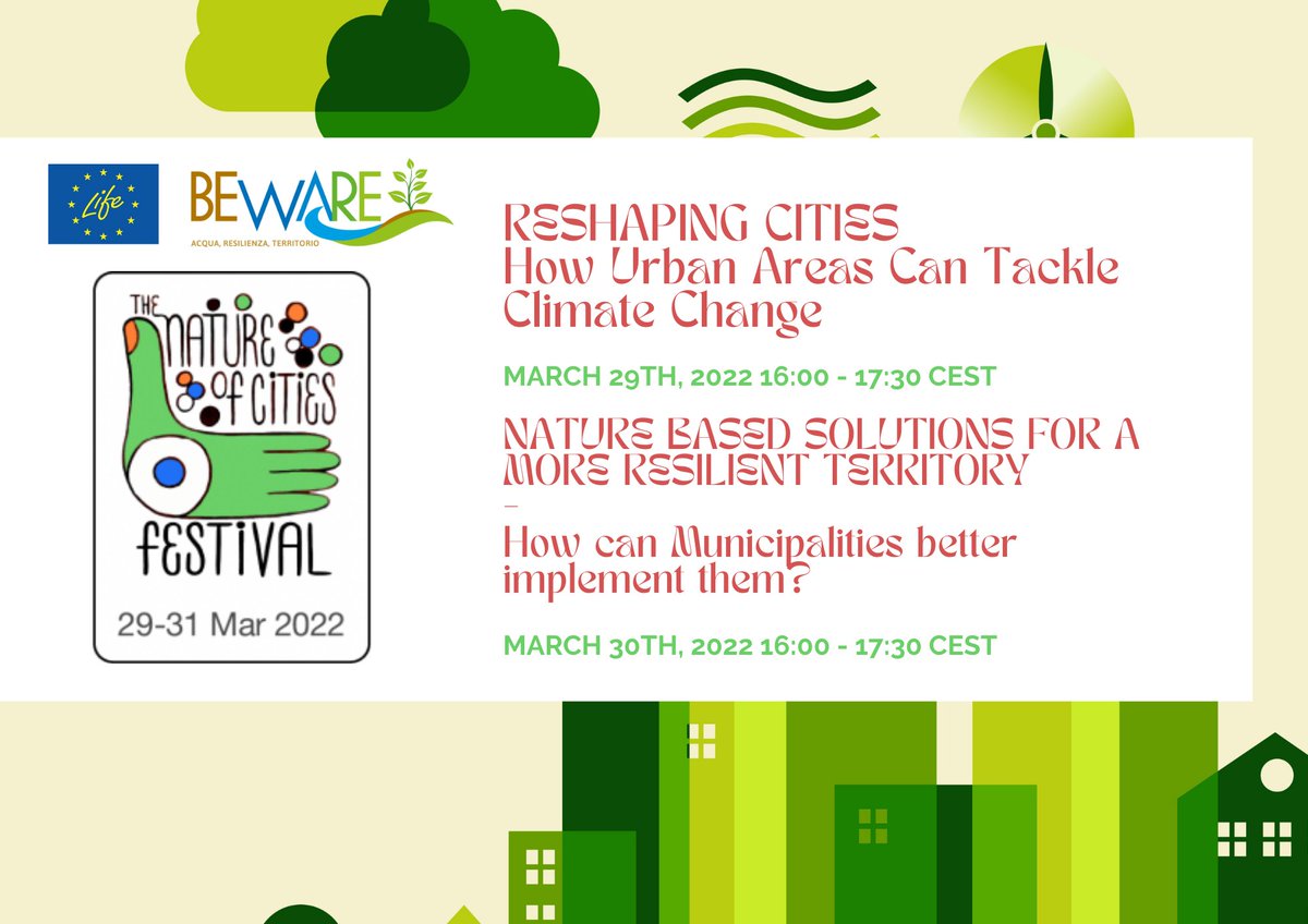 TESAF_unipd's tweet photo. The LIFE Beware project takes part in @TNatureOfCities Festival (29-31 March) with two workshops
The #TNOCFestival2022 intends to make us reflect and radically imagine the cities of the future
Register for free by following the instructions https://t.co/w3UbNCu3R4
#BEWAREproject https://t.co/FEwXg9oHQe