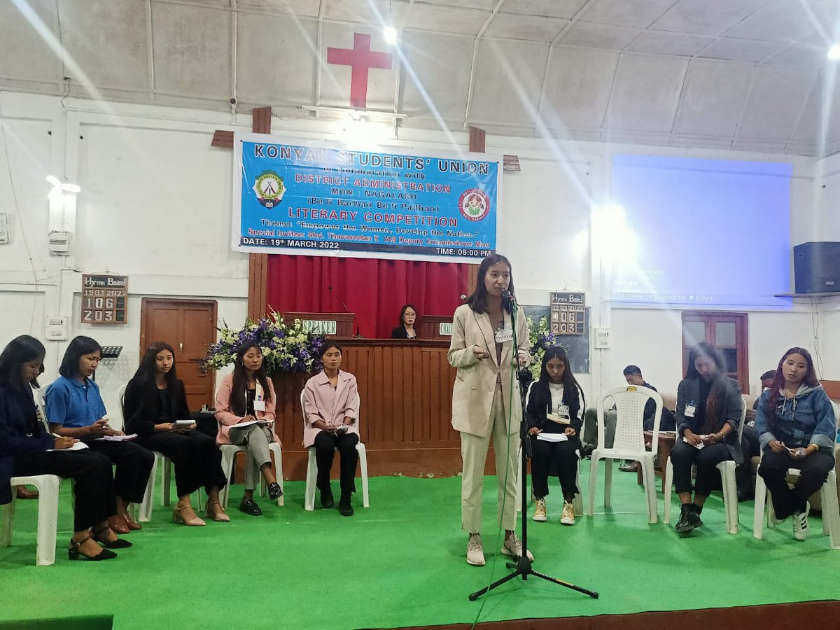 beti_mon's tweet photo. Literary competition (prepared speech,quiz &amp; debate) organised at Chen hqr on 19th March in collaboration with Konyak Students Union under BBBP
@nld_srcw 
@DEO_MonDistrict 
@MyGovNagaland https://t.co/OAwAG4Drg7