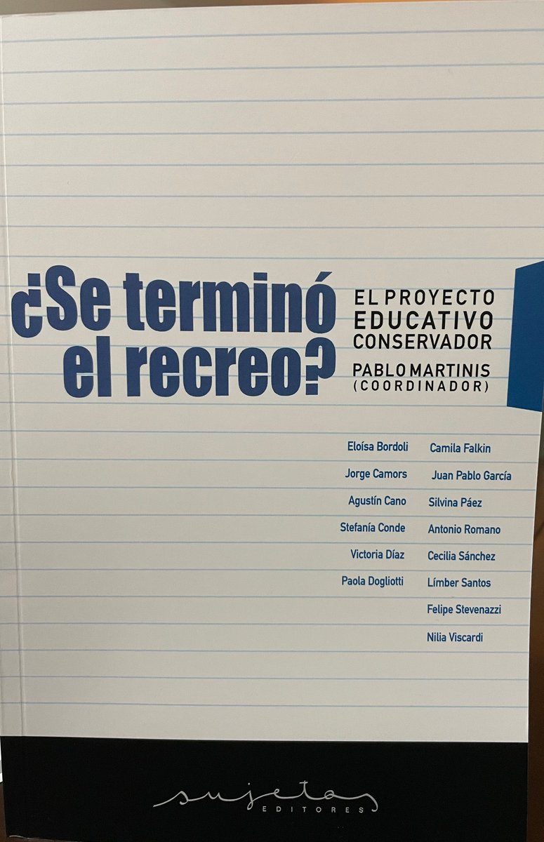 Lanzamos "¿Se terminó el recreo? El proyecto educativo conservador?" por @sujetosUY. Agradezco a: @gortazarbelvis y equipo por el trabajo editorial; <a href="/elbia1/">Elbia Pereira</a> y @hacertiempo por sus comentarios; autoras/es por su trabajo. Toca debatir y seguir pensando y haciendo. Fotos: J. Mignone