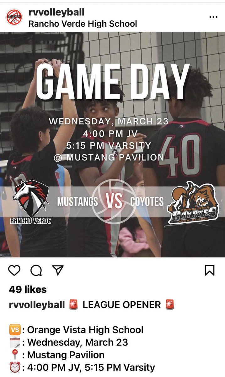 Coach Baker (@coachbaker111) on Twitter photo League starts today! <a href="/RVHS_Mustangs/">Rancho Verde HS</a> <a href="/keepingupwithrv/">RVHSASBMustangs</a> <a href="/TheRVathletics/">Rancho Verde Athletics</a> League starts today! <a href="/RVHS_Mustangs/">Rancho Verde HS</a> <a href="/keepingupwithrv/">RVHSASBMustangs</a> <a href="/TheRVathletics/">Rancho Verde Athletics</a>