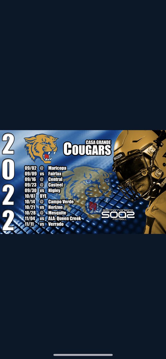 coachluna_CG's tweet photo. Shoutout to @SOAZFootball for the love!! Excited for the challenge!! CASA GRANDE IT’S GO TIME!! https://t.co/iQZHMq3uqO
