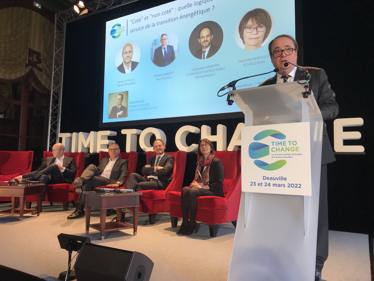 GreenUnivers's tweet photo. Forum #TimeToChange22 : table ronde « Coté et non coté : quelle logique combinatoire au service de la transition énergétique ? » cc @Option_Finance @GreenUnivers #Af2i https://t.co/cSqwvyiS2X