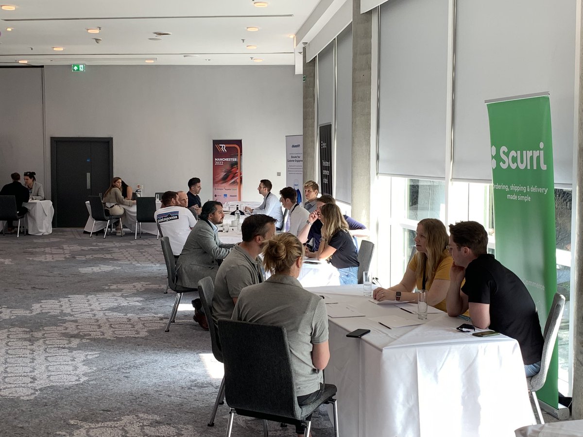 RetailRacing's tweet photo. Retail Racing Manchester underway. One-to-one meetings in full swing https://t.co/r60W7eGX62
