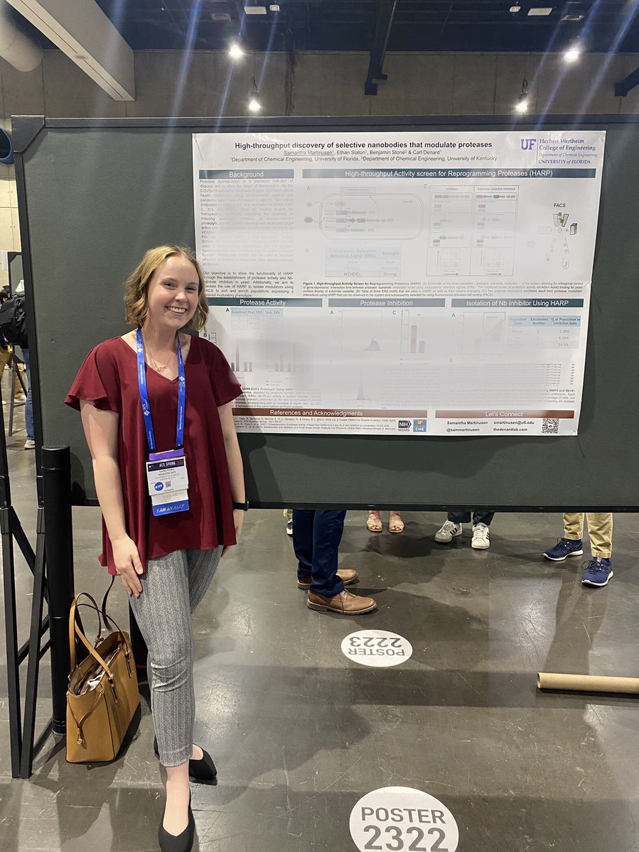 sammartinusen's tweet photo. I had the absolute best time last night at the #ACSBIOT Poster Session as part of #ACSSpring2022! @ACS_BIOT @AmerChemSociety @UFLChE 1/ https://t.co/MYCWOVK68e