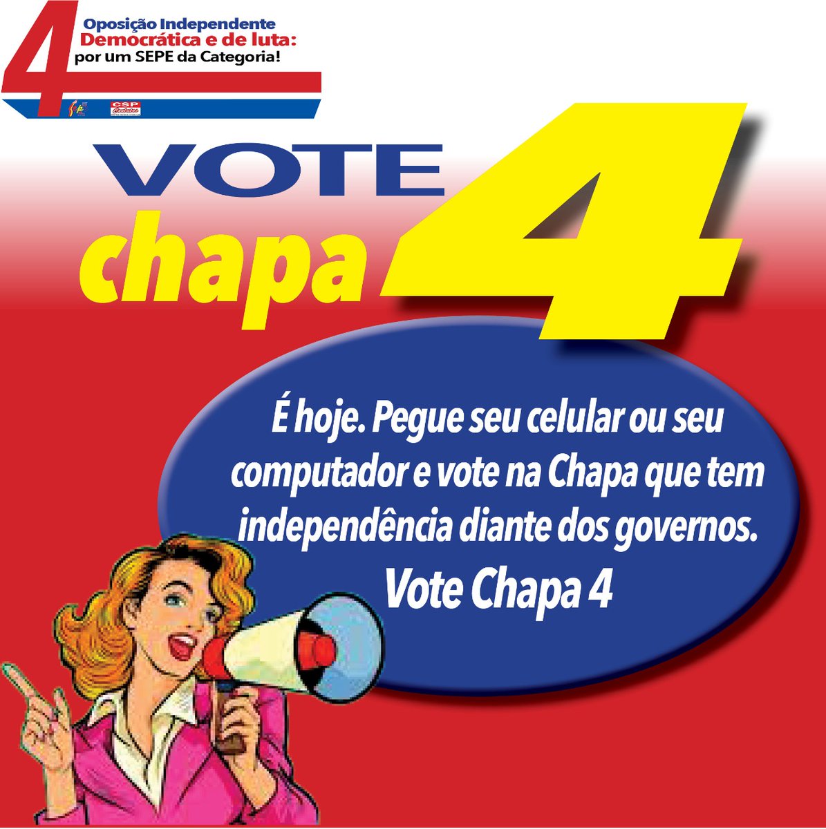 SepeChapa4's tweet photo. Para investir na luta pela revogação das leis que tiraram nossos direitos, voto Chapa 4 https://t.co/WK3Cqe0gVS