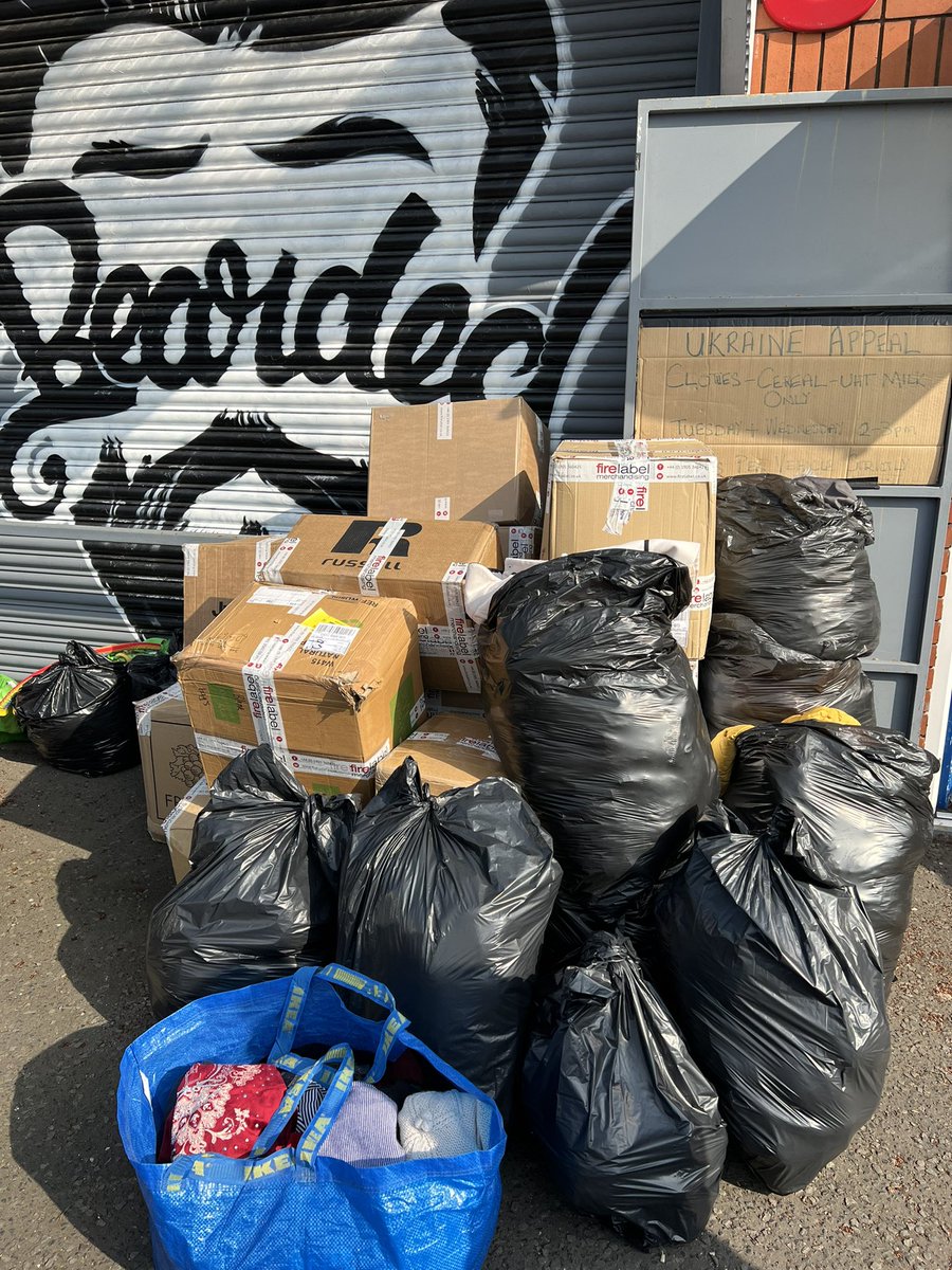 <a href="/Firelabel/">Fire Label</a> massive thank you for sending us #clothing #donations today for the #refugees in #ukraine we appreciate all your help #BeardedBroz