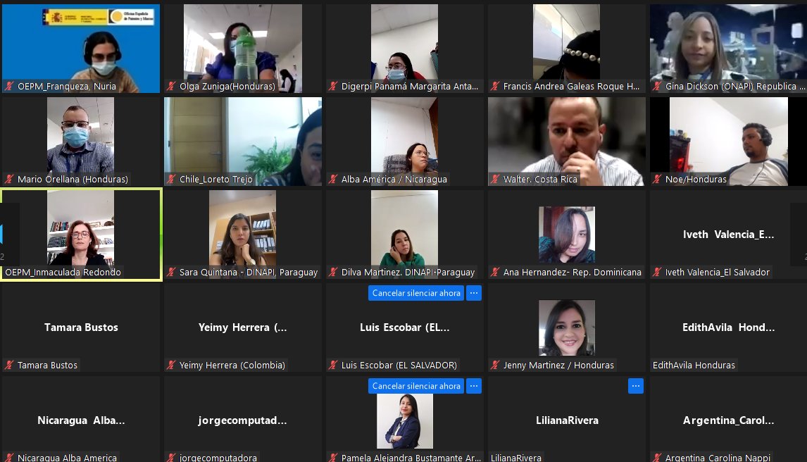 OEPM_es's tweet photo. Esta semana estamos impartiendo el curso de marcas para examinadores de América Latina, donde profundizaremos en distintas cuestiones de esta modalidad. Es una oportunidad única para compartir las mejores prácticas de las Oficinas Nacionales de PI.
@WIPO 
https://t.co/oB93TPVvTk https://t.co/B6ls34WV6G