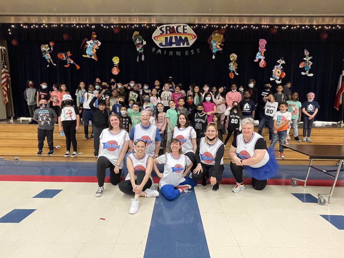 NISDMurnin's tweet photo. It’s time to JAM 🏀 at the Fairness Pillar of Character Cermoney hosted by our 2nd graders!  Thanks to @NISDSTEVENS for coiming out!  ⛹🏾⛹🏻‍♀️ Great Job 2nd grade!  🤩 @Stevens_FCS https://t.co/S2KDlpeWaV