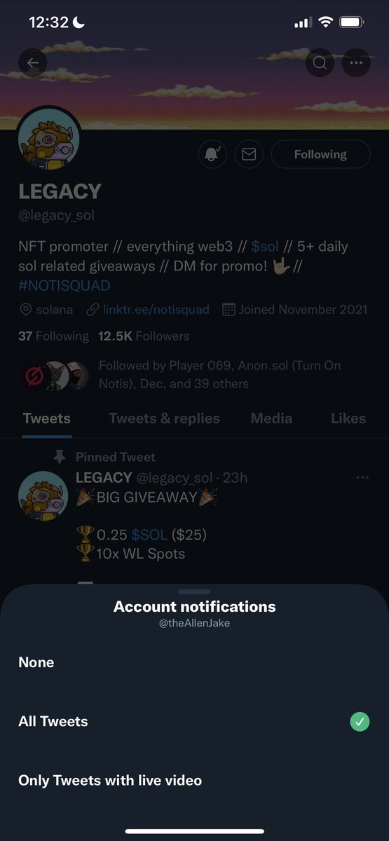 theAllenJake's tweet photo. @SolSanta_ @cybr_sol @voidedsol @legacy_sol Noti’s on for the whole squad 
@Real_Mac0y @_robertadrian @gerardedisonn https://t.co/k1mNFRdqK5