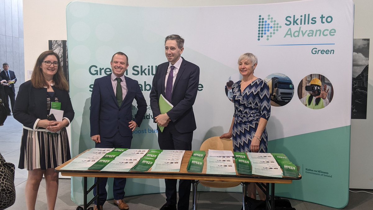 SOLASFET's tweet photo. Thank you to everyone who joined us in person and online today for the first ever Further Education &amp; Training Green Skills Summit, the speakers, all ETBs involved, @ETBIreland , @wexfordcoco and a special thanks to Minister @SimonHarrisTD for taking part. #GreenSkills #GreenFET https://t.co/ssEpQITiel