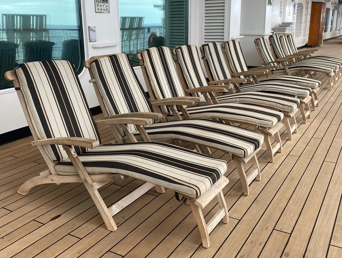 HALcruises's tweet photo. One for you and one for me, one for everyone in the family! Retweet and tag the person you'd like to be lounging on deck with, watching the world sail by. (photo) @travelswithannes #WanderlustWednesday https://t.co/MHtShgv4FV