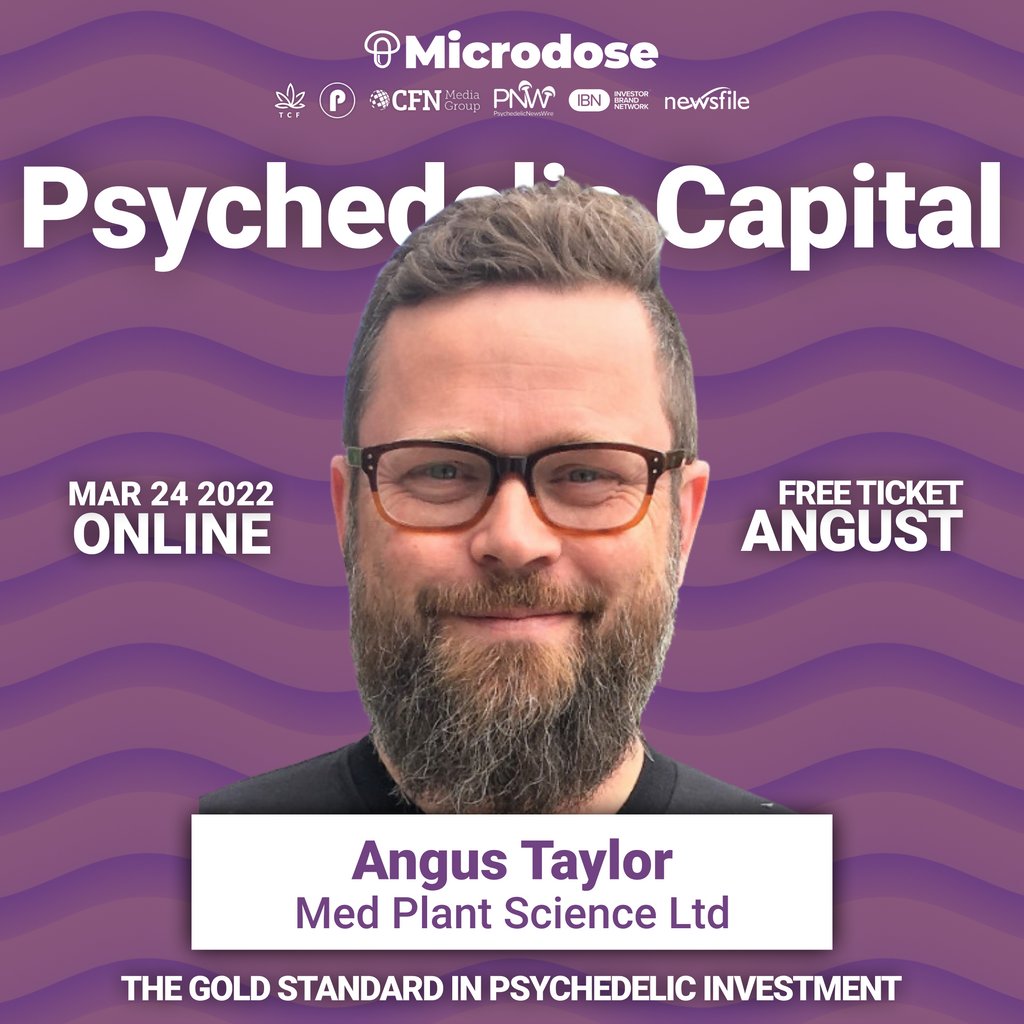 medplantscience's tweet photo. Engage with the leadership team and CEO Angus Taylor of Med Plant Science at #PsyCap.⁠
⁠
Grab your free ticket today https://t.co/VGgCZqsnAU
⁠
#psychedelics #medicine #psilocybin #investing #canada #MentalHealth #mentalhealthawareness #traders #science #addictions https://t.co/u9qs5nSK3O