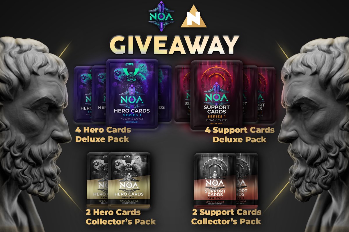 nfthorizon_io's tweet photo. To support our community we are giving away 𝟭𝟮 𝗽𝗮𝗰𝗸𝘀 in total that is worth over 𝟭𝟬𝟬𝟬 𝗪𝗮𝘅! 🤩🤯🤩

Good luck! 
━
🚀Follow @nfthorizon_io &amp; @NoaCollectibles 
🚀Like &amp; RT
━
🗓️Ends on 25th Mar at 12:00 UTC
#NFT #NFTdrop #NFTGame #NFTCommunity #NFTGiveway https://t.co/k7Q9TfqjmX