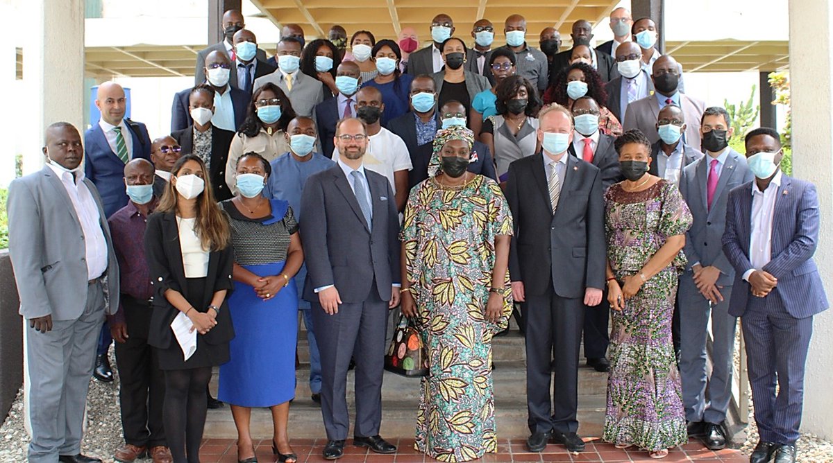 ISUCCM's tweet photo. Organized by @NigeriaGov @SwissMFA @UKMissionGeneva, #CCM #Africa #Universalization Workshop brings together 8 of 9 CCM #Signatories, 2 #StatesNotParty & 5 #StatesParties from the region on 23-24 March 2022. @ICRC_Nigeria @NPAdisarm @ISUCCM also participating as resource persons https://t.co/8NdkLoy4jq