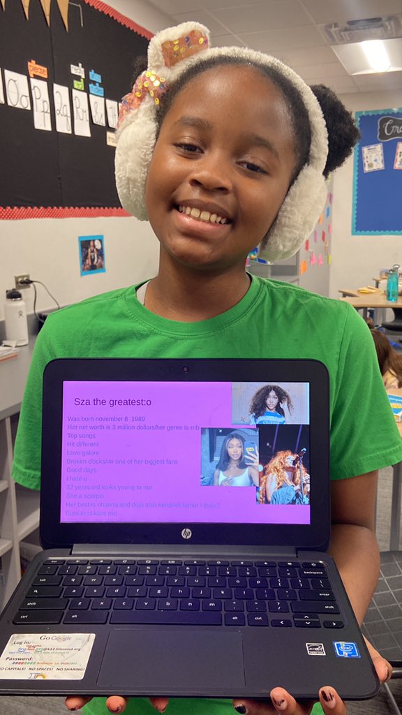 BaldaBunch's tweet photo. @sza My name is Londyn. I am a big fan! I researched about you during school. https://t.co/jugjxiqkod