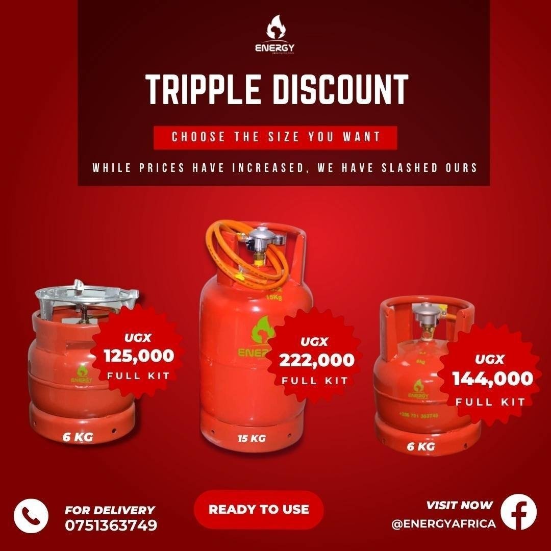 EnergyUganda's tweet photo. As prices rise, we have decided to cut ours for cooking gas, atleast you can have a descent meal. Grab it now. Call/Whatsapp 0751363749 https://t.co/mPUi4Ff5KD