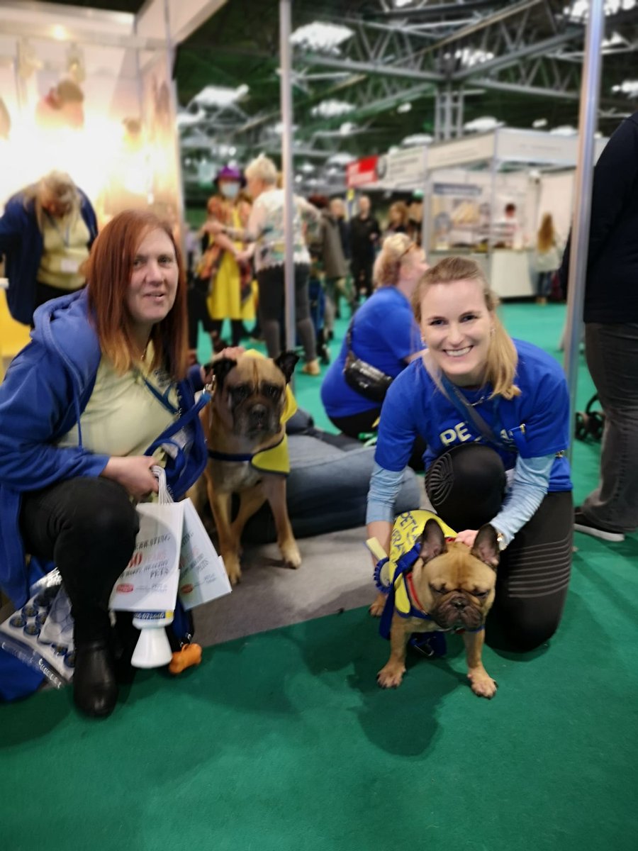 We'd like to share some photos of our lovely 'Pets as Therapy' dogs - Mouse (the white-haired one!) and Evie - at Crufts earlier this month.