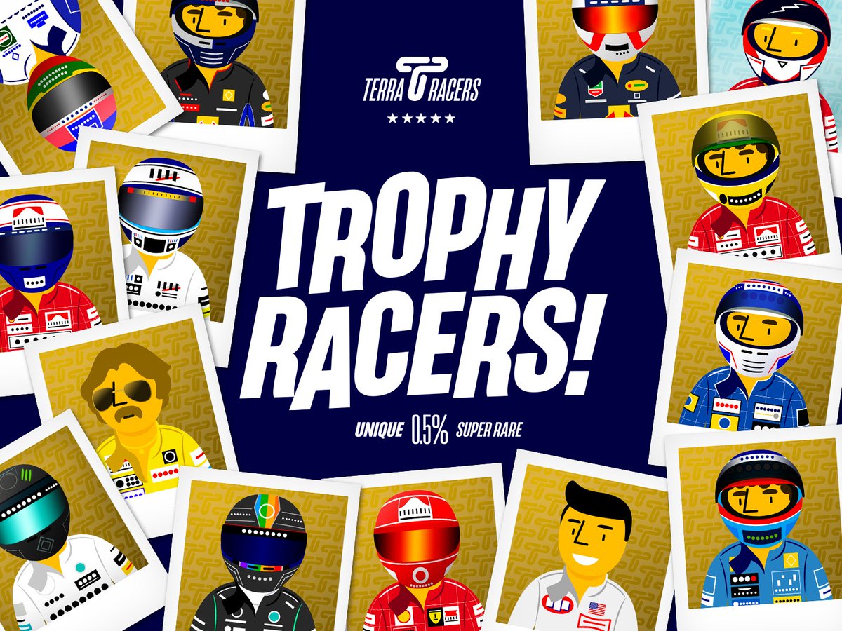 🏆Presenting Trophy Racers🏆

Rarity 0,5%😍

We'll give away 1 Trophy Racer among all @terra_racers NFT holders on Sunday 18:00 CET when the #SaudiArabiaGP starts! 🚥🏎💨

Mint your own Racer at Random Earth!
bit.ly/3Io0CJ6

❤️&amp; RT to win 1 random Racer airdrop! 🎉