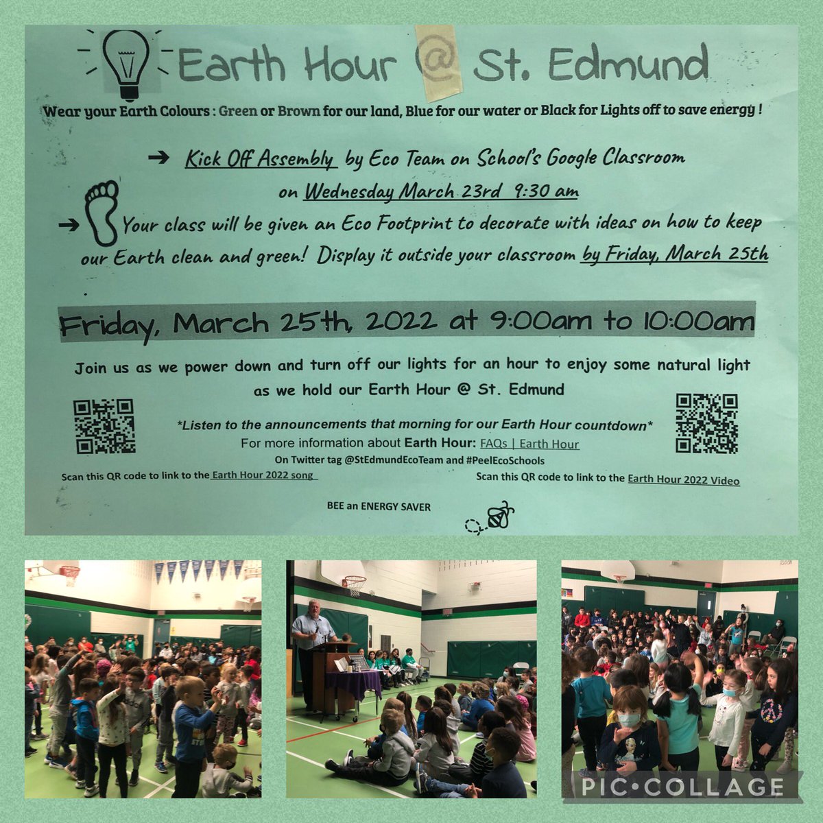 spiteri_mrs's tweet photo. Our Wildcats Eco Team rocked our 1st whole school Earth ๐ Hour Kick off assembly in our @edmund_st Gym today!For some of our Ss this was their 1st time experiencing an assembly!
Our principal @podobnik_tom also introduced our #FDKs
Congratulations ๐ ๐ ๐ @StEdmundEcoTeam https://t.co/N51KmdAE17