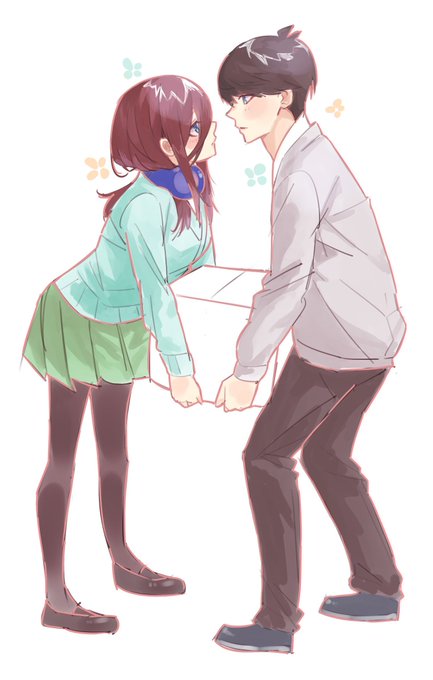 GEORGE manさんがTwitterに投稿した中野三玖(五等分の花嫁)のイラスト。