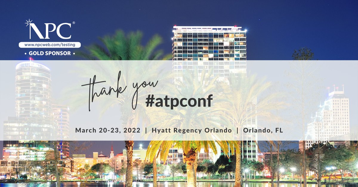 NPCinc_'s tweet photo. Thank you #atpconf for an exceptional conference! As a gold sponsor and exhibitor at this event, @NPCinc_ was grateful to be able to attend and participate. #npcinc #paperexams https://t.co/BuupPWVDm6