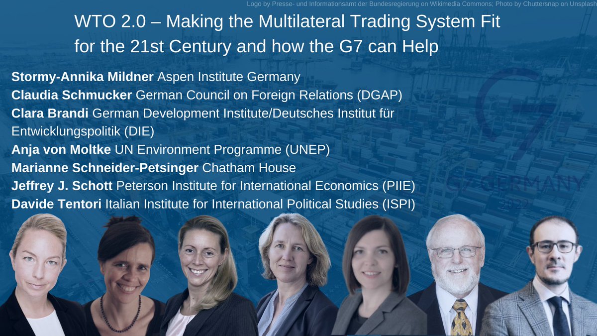 MPetsinger's tweet photo. The #G7 Trade Ministers are meeting today and #trade is facing new headwinds following Russia’s invasion of Ukraine. There is a pressing need for a rules-based global trade system and #WTO reform. Here are some ideas for how the G7 can help: https://t.co/ivQER2cwv7

#Think7 https://t.co/2bbKa3SS0Y