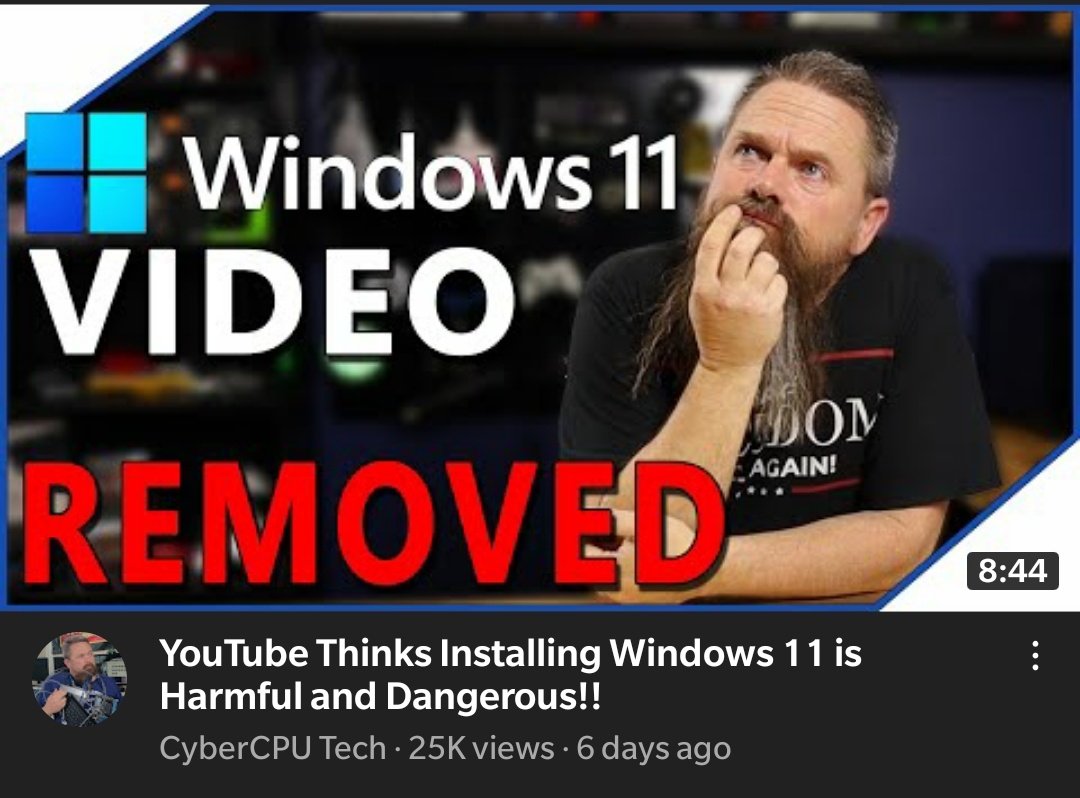 A2D_Army's tweet photo. YouTube Bot Gives Community Guidelines Strike Under "Harmful &amp; Dangerous Content" for Random Windows Installation Videos.

Like What They've Done for Us!
#YouTubers #YouTubeCommunity #YouTube #bot @cybercpu https://t.co/NxOKvNZdqD https://t.co/0ejmqTMmRS