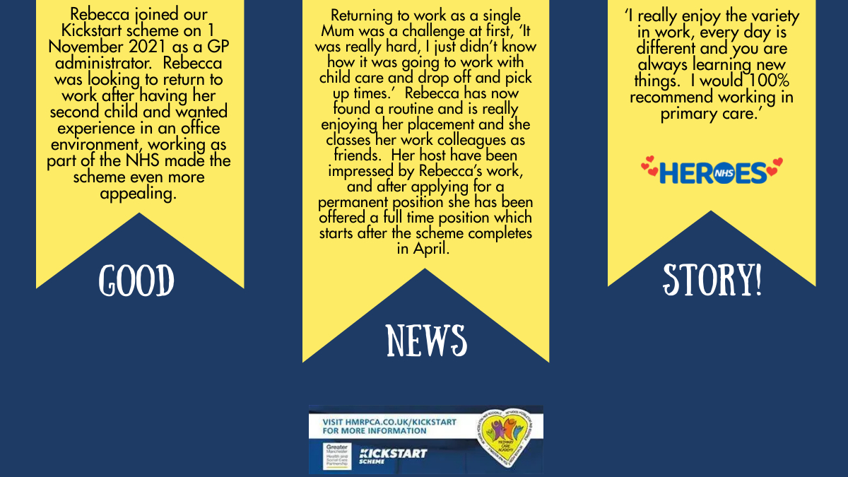 HMRPCA's tweet photo. Amazing to hear the success stories that are coming out of the #KickstartScheme
#GMPrimaryCare #HMRPCA #GoodNewsStory #GMKickstart https://t.co/wb06lE6q9m