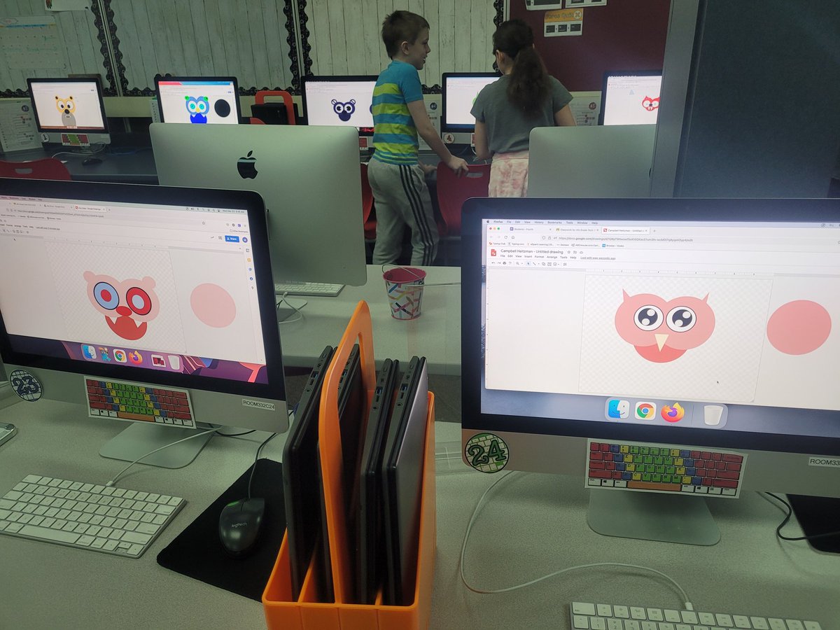 NPMrsD's tweet photo. 4th grade is finishing up a graphic design unit by creating their own animals! #creativity #TechTeacher @NP_CentralElem https://t.co/68KqLyp4aA