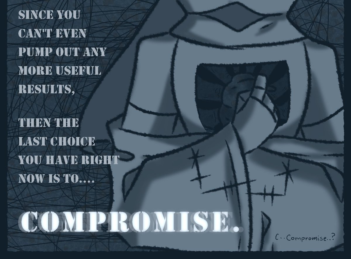 addict_drawing's tweet photo. "Useless." (2/?)

Pages 4, 5 and 6 are finally out! Hm, wondering what that compromise could be?

#Inscryption 
#inscryptionfanart
#inscryptionoc https://t.co/7OYSLWILyt
