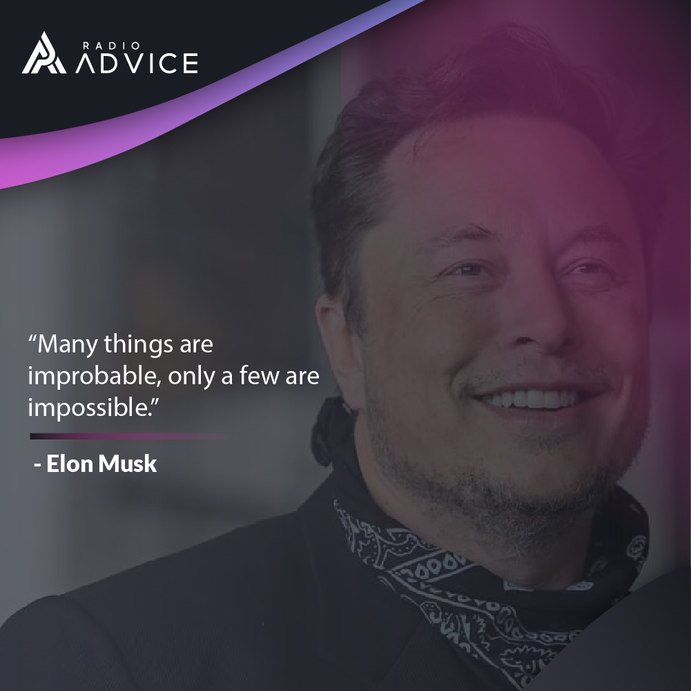 radioadvice_us's tweet photo. “Many things are improbable, only a few are impossible.”⁣
⁣
-𝐄𝐥𝐨𝐧 𝐌𝐮𝐬𝐤⁣

#radioadvice #elonmusk #tesla #ohmiocoin #nabshow #starlink #spacex #technology #broadcast #media https://t.co/tVuLVcWTXj