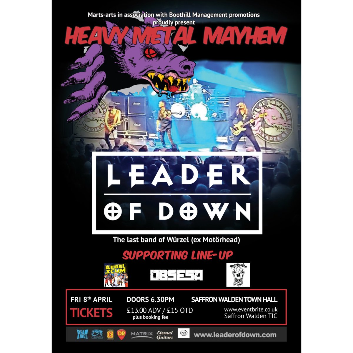 Segregates_band's tweet photo. Next 3 Rock N Roll Shindigs...the @phil_campbell_and_the_bs is already sold out and the @leaderofdown album release is selling fast! 
The next York gig is a METALPUNK EXTRAVAGANZA! Real Metalpunk Chaos for the filthy hordes!

#Leaderofdown #Motorhead #metalpunkdeathsquad #jorvik https://t.co/qBrD0IL4xL