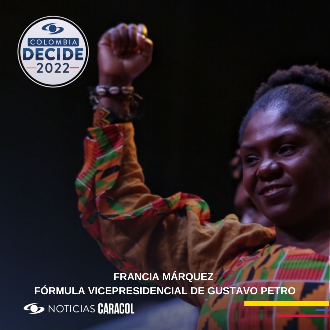 NoticiasCaracol's tweet photo. #ATENCIÓN | Francia Márquez ser�� la fórmula vicepresidencial de Gustavo Petro. 

Así lo confirman desde el Pacto Histórico https://t.co/SdhIcqro1c https://t.co/EISfxs1IVU