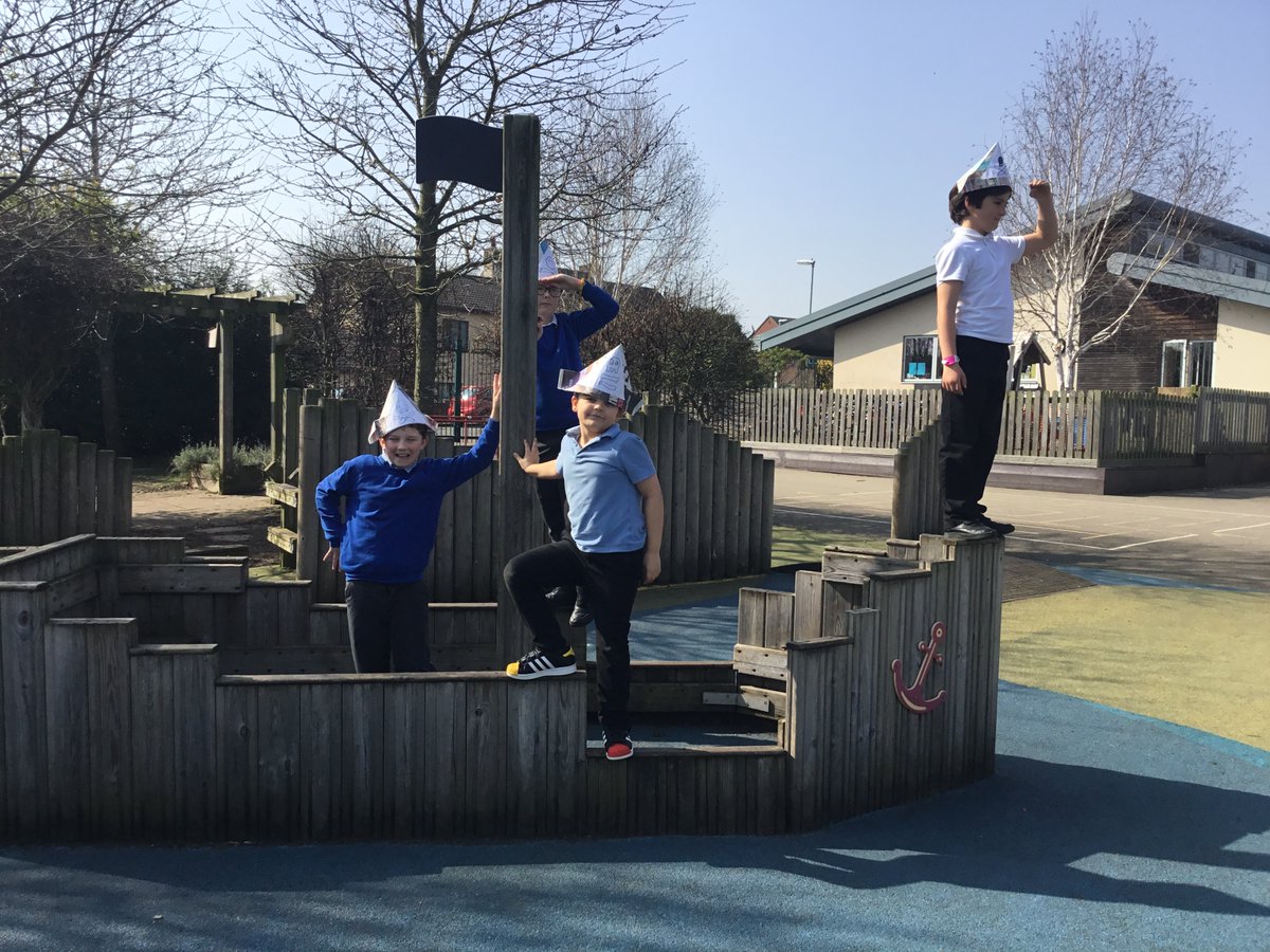 Land ahoy!  Some of the children in year 3/4 have been following instructions to make a pirate hat today, they will create a wanted poster tomorrow.