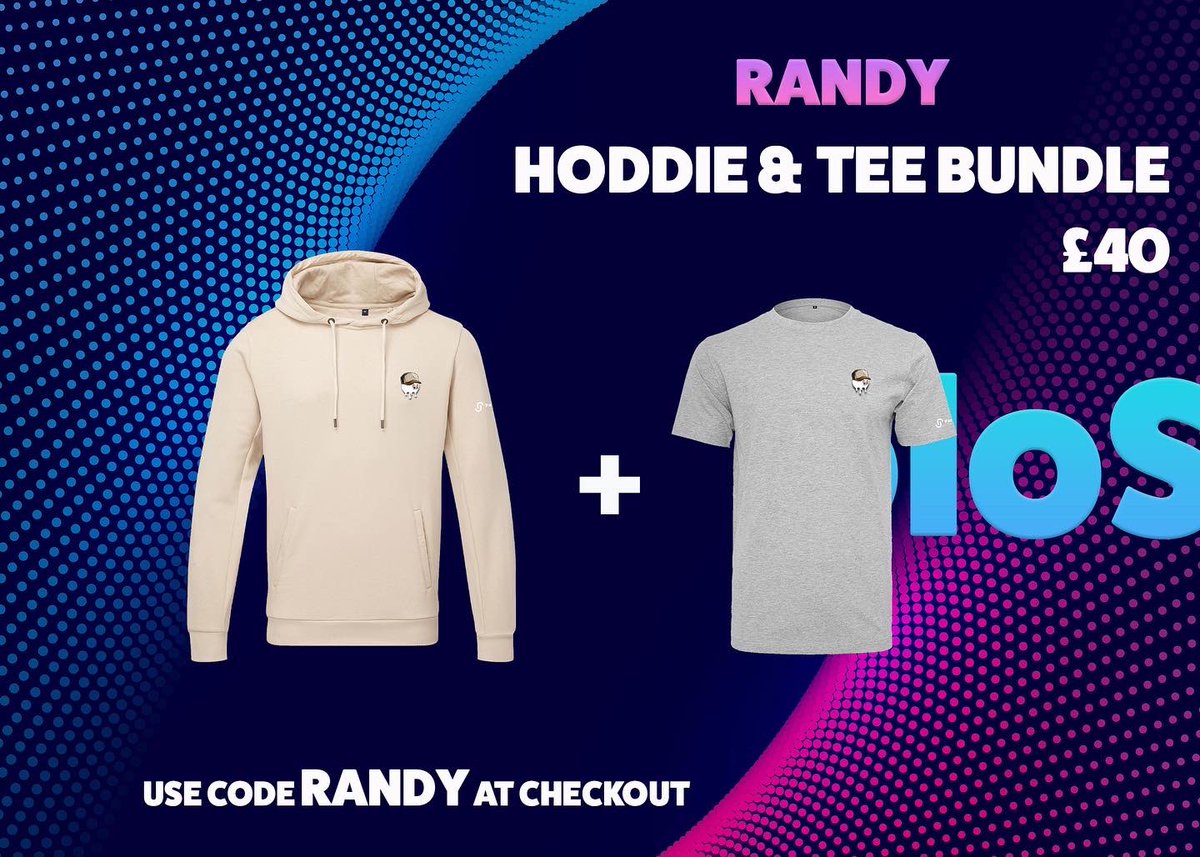 Randy is live!! Bundle up a TShirt and Hoodie for £40 using code RANDY at the checkout!