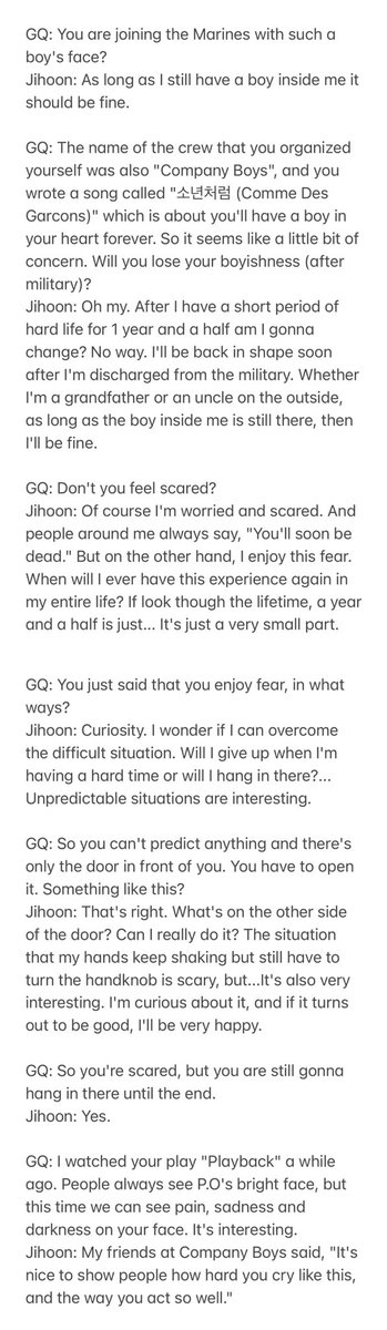 bombflower___'s tweet photo. GQ Korea interview with P.O / Pyo Jihoon (Eng Trans)

"P.O: I'm happy with the ordinary moments right now."

（Chinese trans follows / 中文翻译见评论区） https://t.co/G8tQjwQQ0S