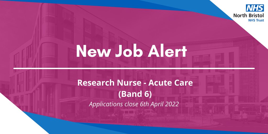 ❗️NEW JOB ALERT❗️

We're on the hunt for a Research Nurse to work in our Acute Care team covering research projects in our Stroke, Emergency Department, Anaesthetics and Intensive Care Units.

Do you have experience in any of these areas? 

Apply today - jobs.nbt.nhs.uk/job/v4016723