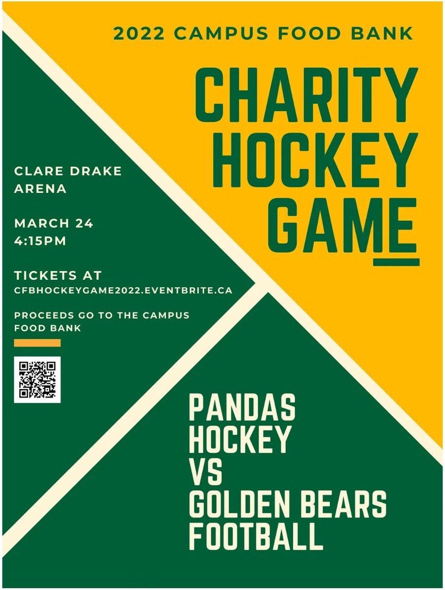 Come out to support <a href="/campusfoodbank/">Campus Food Bank</a> 
$5 for students and $10 for general admission and can be purchased in advance at cfbhockeygame2022.eventbrite.ca or purchased at the door. Don't forget non-perishables food items and your throwing arm for chuck-a-puck.