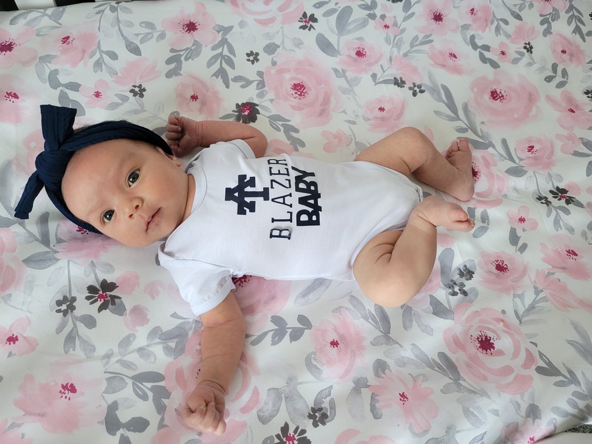 SraRoblesATHS's tweet image. Lucy is reppin&apos; her Blazer Pride this morning! I can&apos;t believe she&apos;s already 1 month old!