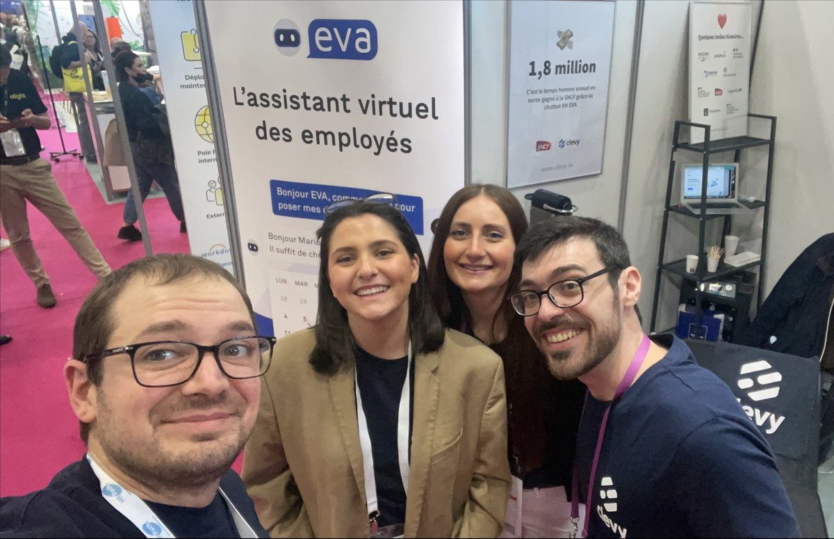 Vous avez prévu de passer au salon <a href="/Solutions_RH/">Solutions Ressources Humaines</a> #Paris?

Rendez-vous Pavillon 4.1 - Stand A28, pour découvrir notre #chatbot EVA et participer à notre jeu concours sur l'#IA conversationnelle dans les #RH!

Programmez un rdv 👉 bit.ly/35VJwV8

#hr #hrtech #solutionsrh
