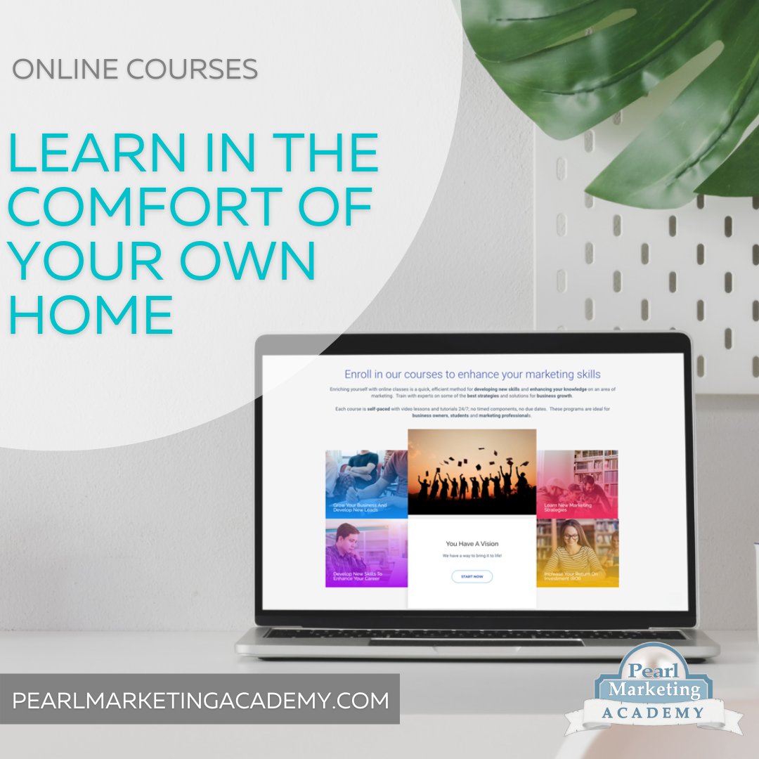 Enhance your marketing expertise with a course from Pearl Marketing Academy! Learn how to boost brand recognition and retain prospective and current leads, in the comfort of your own home. 

#Marketing
#Digitalmarketing
#Marketingacademy