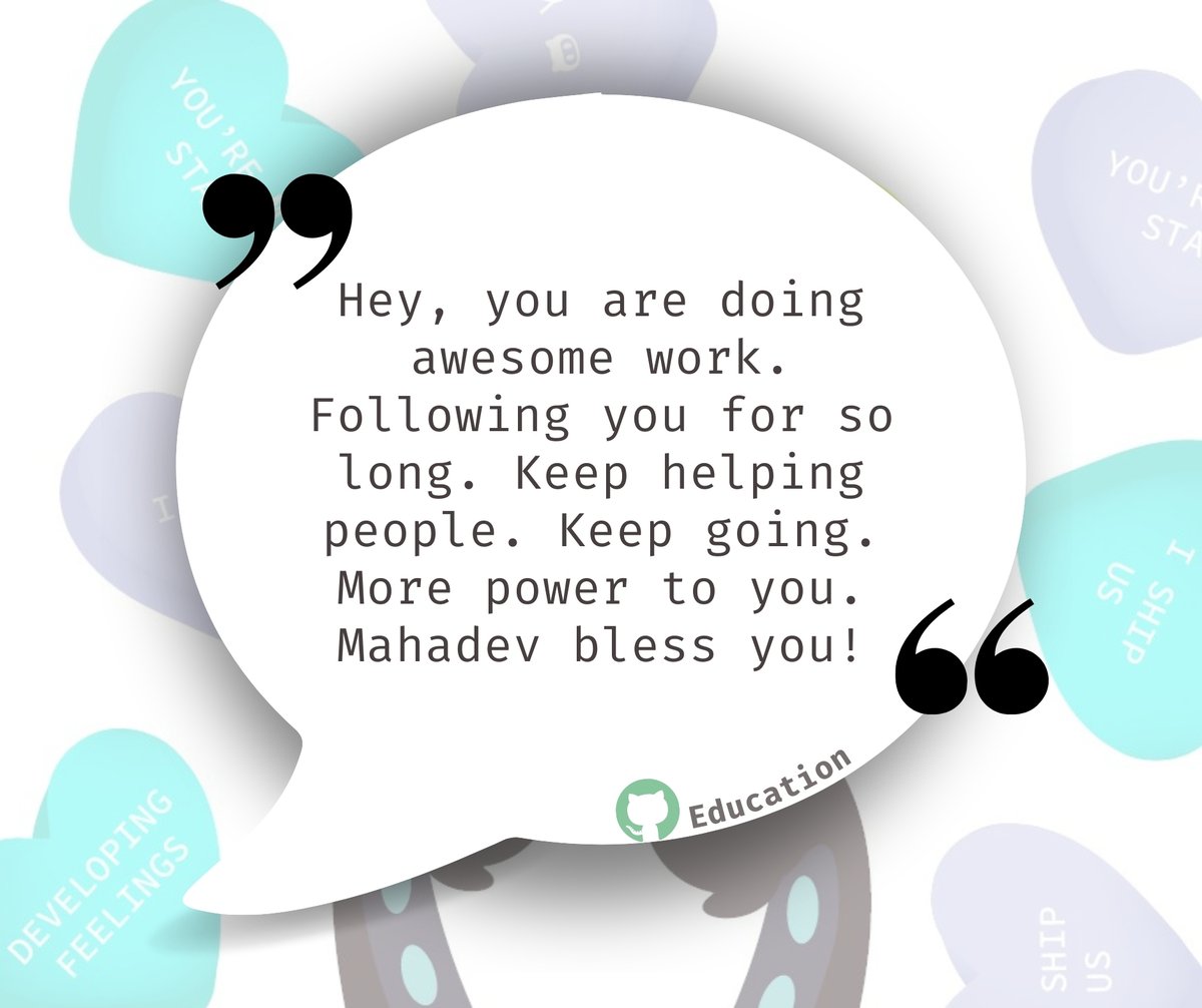 GitHubEducation's tweet photo. Hey @mritunjay394 π this #OpenSourceValentine is for you βοΈ π π€© https://t.co/pXIoIUq6po