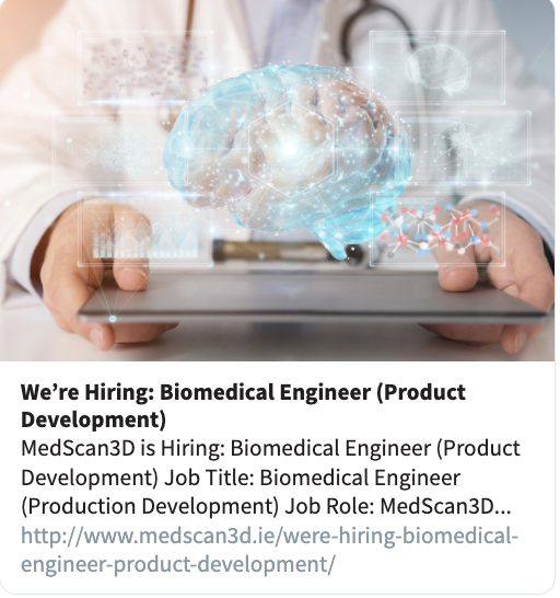MedScan3D 🇮🇪 on Twitter "We're Hiring! Delighted to announce we are hiring for the role of