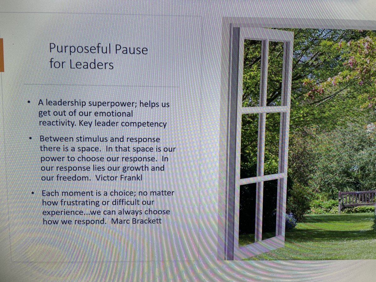 KCTesterman's tweet photo. What’s your leadership superpower? It’s the #purposefulpause we can do a leaders. #LEF2022 the power of the pause, gives us the power of choice. https://t.co/yHWxzel7PX