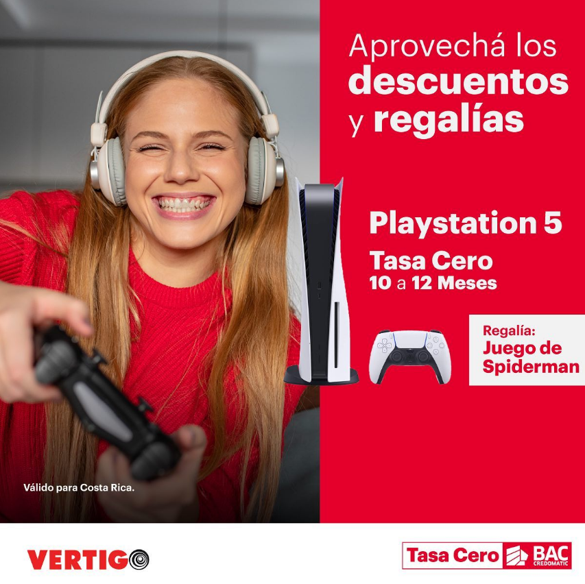 TiendaVertigo's tweet photo. Aprovechá las promos y opciones que tenes en tiendas VERTIGO, llévate esa consola que tanto queres con Tasa Cero BAC CREDOMATIC😍😼.
👉 https://t.co/zIgy0jo4iX https://t.co/JYzHKfSoYu