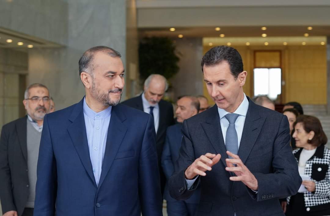 🚨الرئيس #الأسد يستقبل وزير الخارجية الإيراني حسين أمير #عبد_اللهيان والوفد المرافق