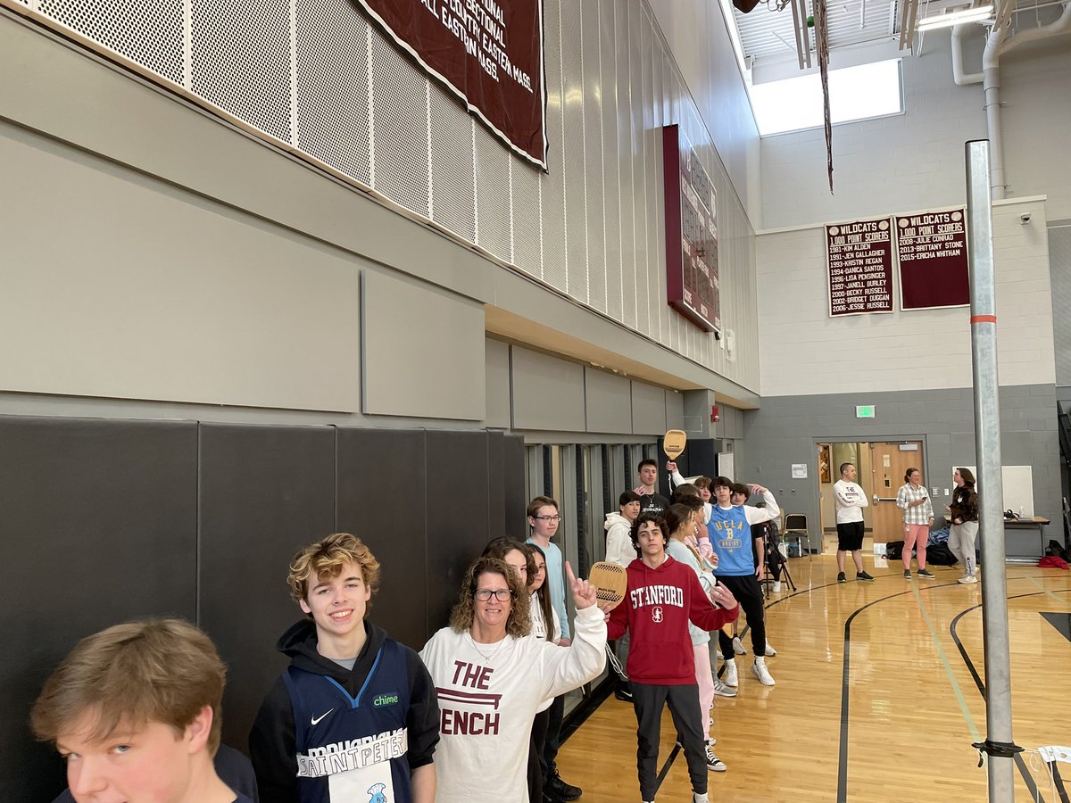 coachantonioWB's tweet photo. First day of the WB pickle ball tournament of champions is in the books!  16 matches completed and 4 underway. Nice work class champions! https://t.co/tj67bL5Oad