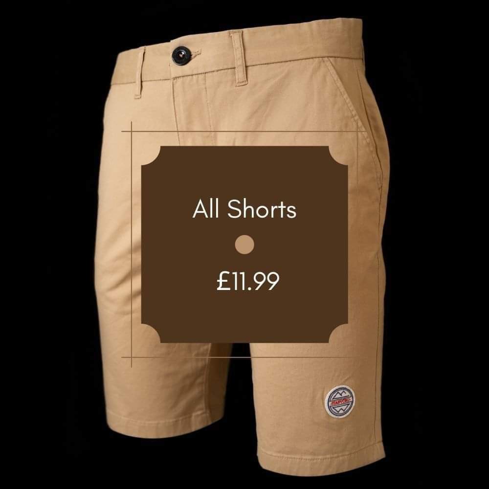 That’s right shorts available now for only £11.99. While the suns out why not order a pair today in our clearance sale. Styles such as chino’s and swimmers available. 

stadvoru.co.uk/shorts