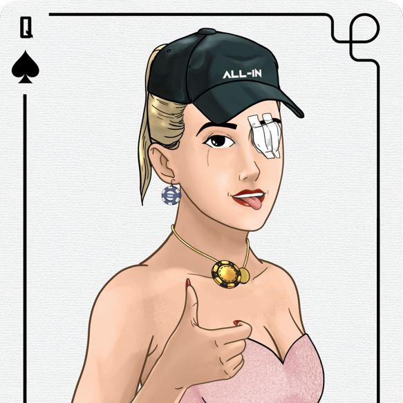Sneak Peek 👀

This is Poker Faces Girl !
She looks amazing 🤩

🃏Deck: Common
👖Clothes: Evening Dress
🧢 Head: All-In Cap
💎Jewellery: Casino earring + Gold Necklace
👄Mouth: Thongue out
😶Face style: Scar
🤚Accessory: Casino Chip

#SneakPeek #NFTCollection #NFTs #NFT
