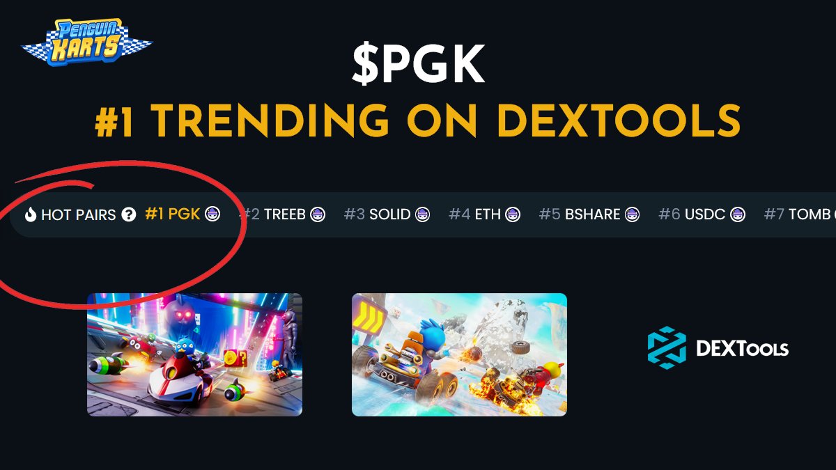 PenguinKarts's tweet photo. 👀Probably nothing - #1 on Dextools!

@DEXToolsApp link: 

https://t.co/788h1vmHKE

$PGK #PENGUINKARTS #P2E #FreeToPlay #GameFi https://t.co/egs7BZJ2el